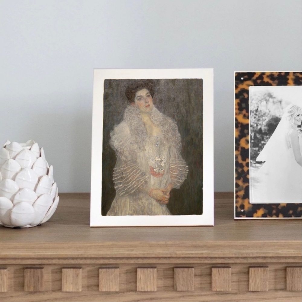 Restoration Hardware Silver Plated Frame with Gustav Klimt Art Print